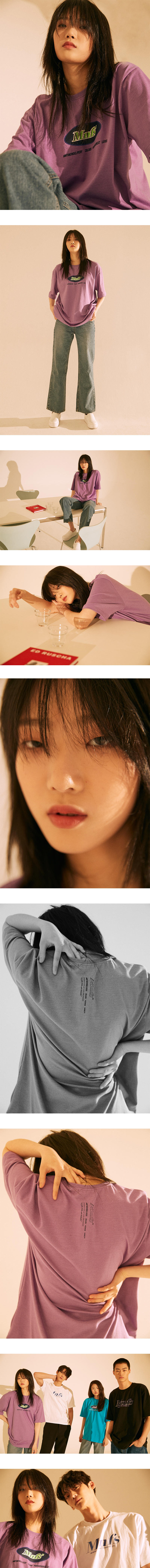 미뇽네프(MIGNONNEUF) 써클로고 T 퍼플_반팔티