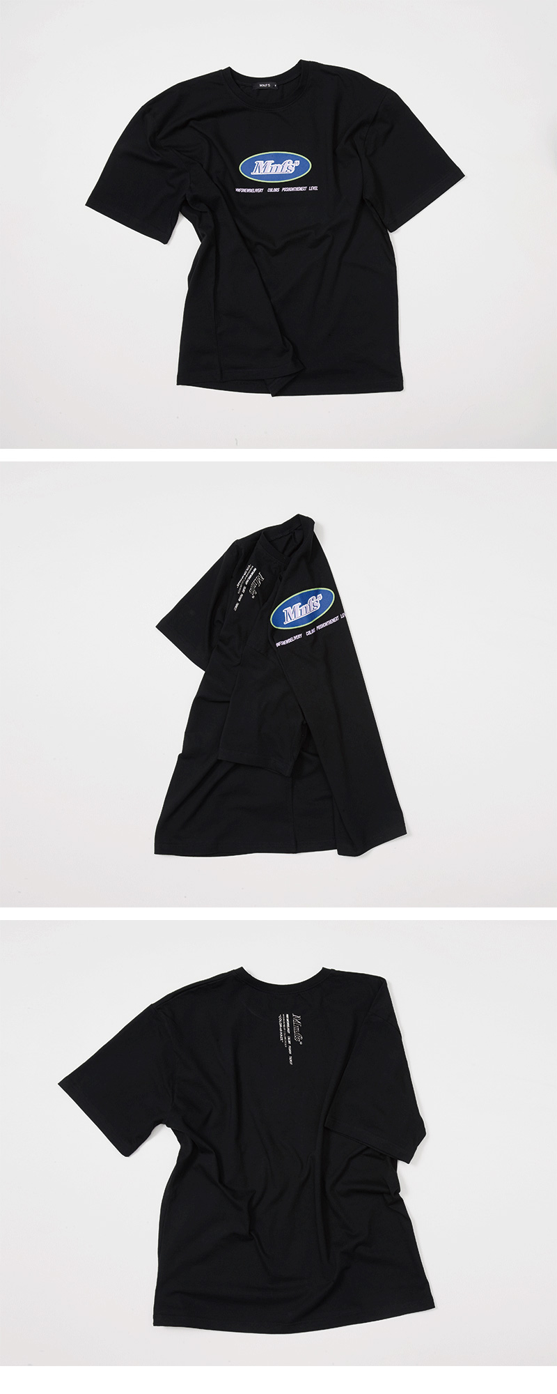 미뇽네프(MIGNONNEUF) 써클로고 T 블랙_반팔티