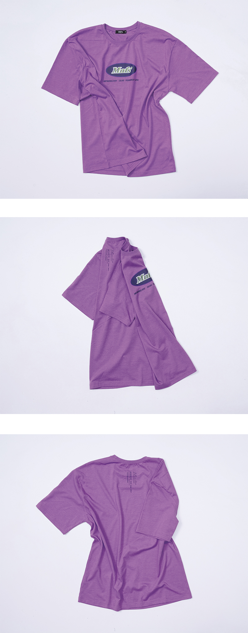 미뇽네프(MIGNONNEUF) 써클로고 T 퍼플_반팔티
