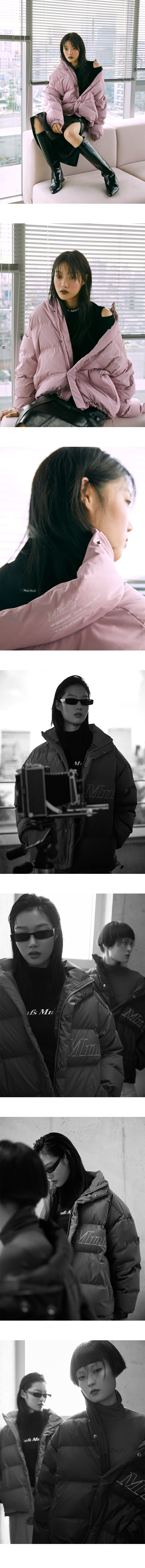 미뇽네프(MIGNONNEUF) 헤비 구스 푸퍼 패딩 핑크_숏패딩